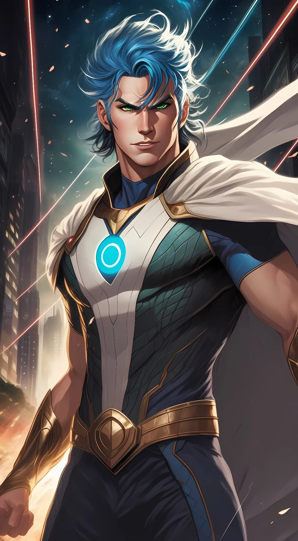 ai character: Cosmo Man (Hero) background