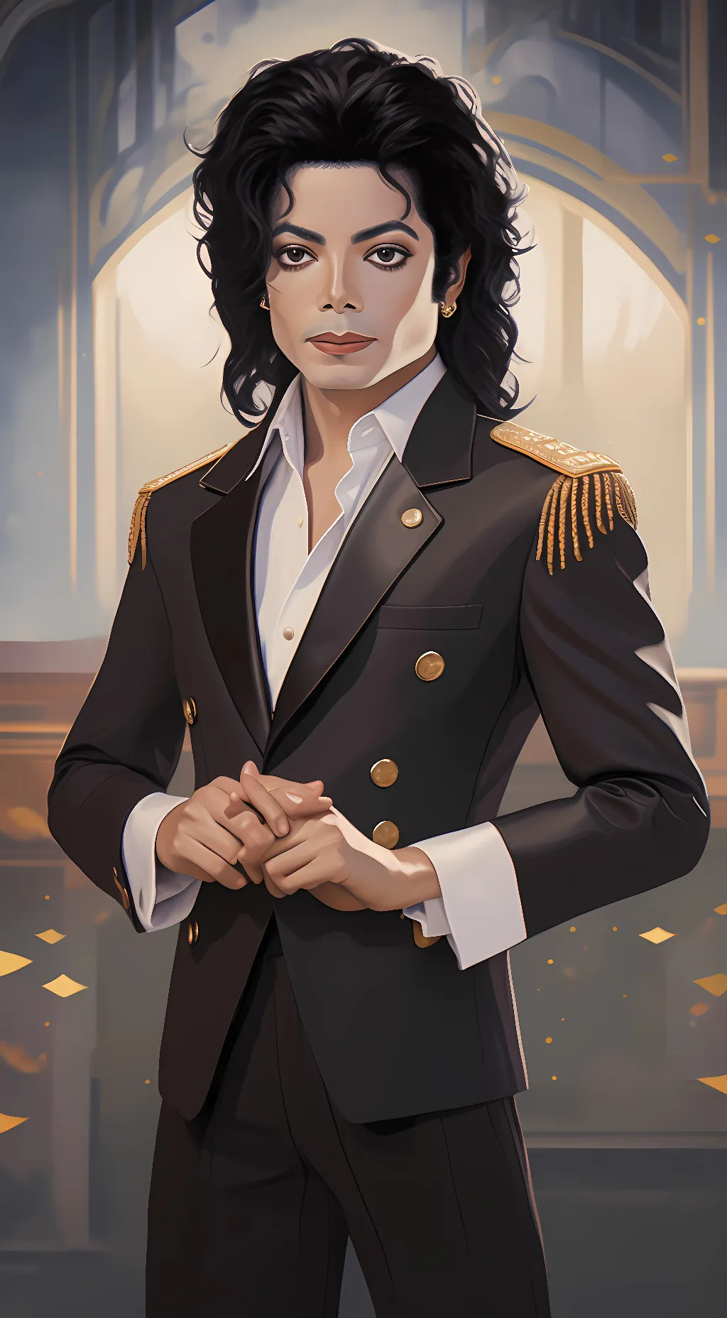 ai character: Michael Jackson  background