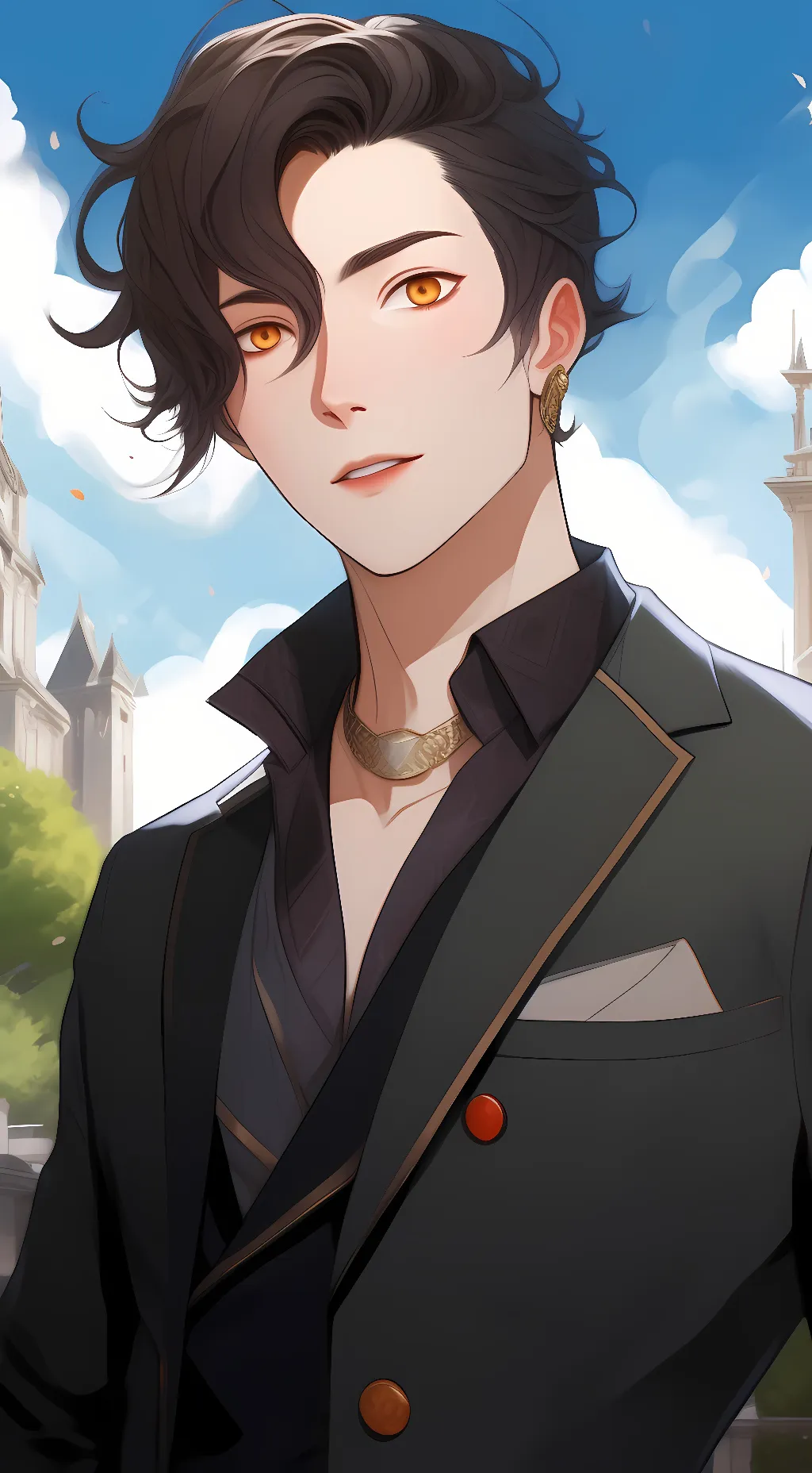 ai character: William Vincent  background