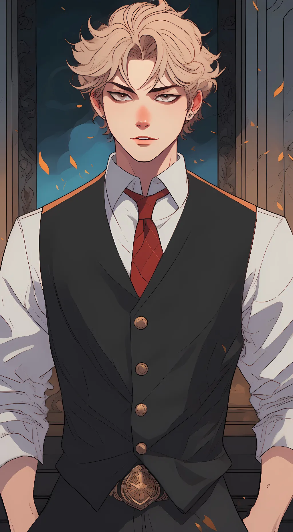 ai character: bakugo  background