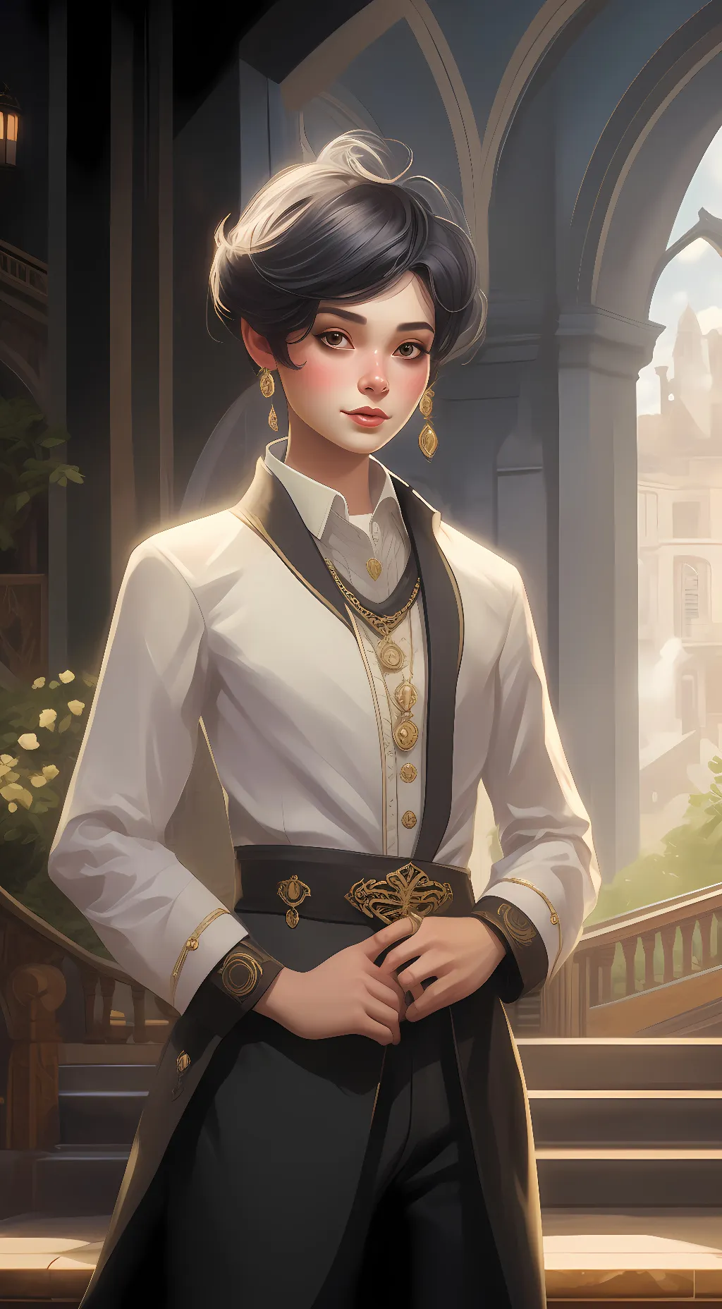 ai character: olive background