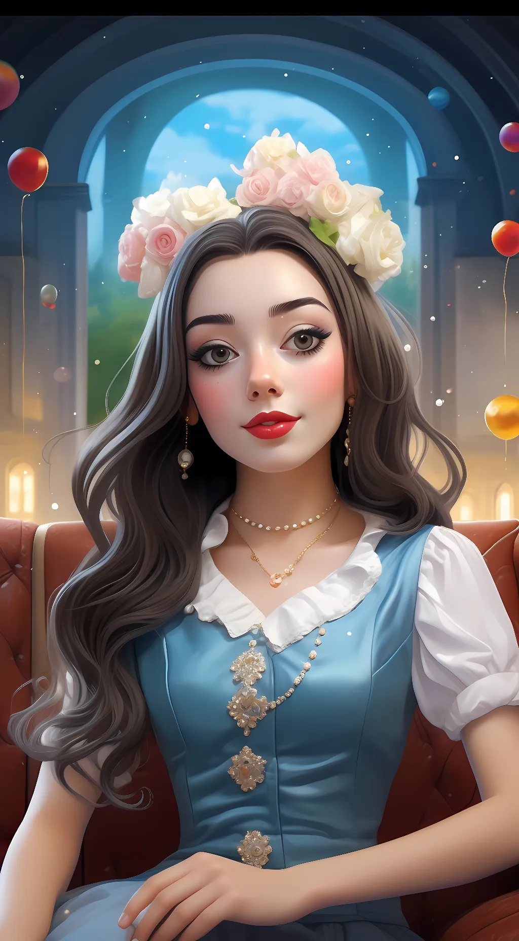 ai character: Emily Nightwave background