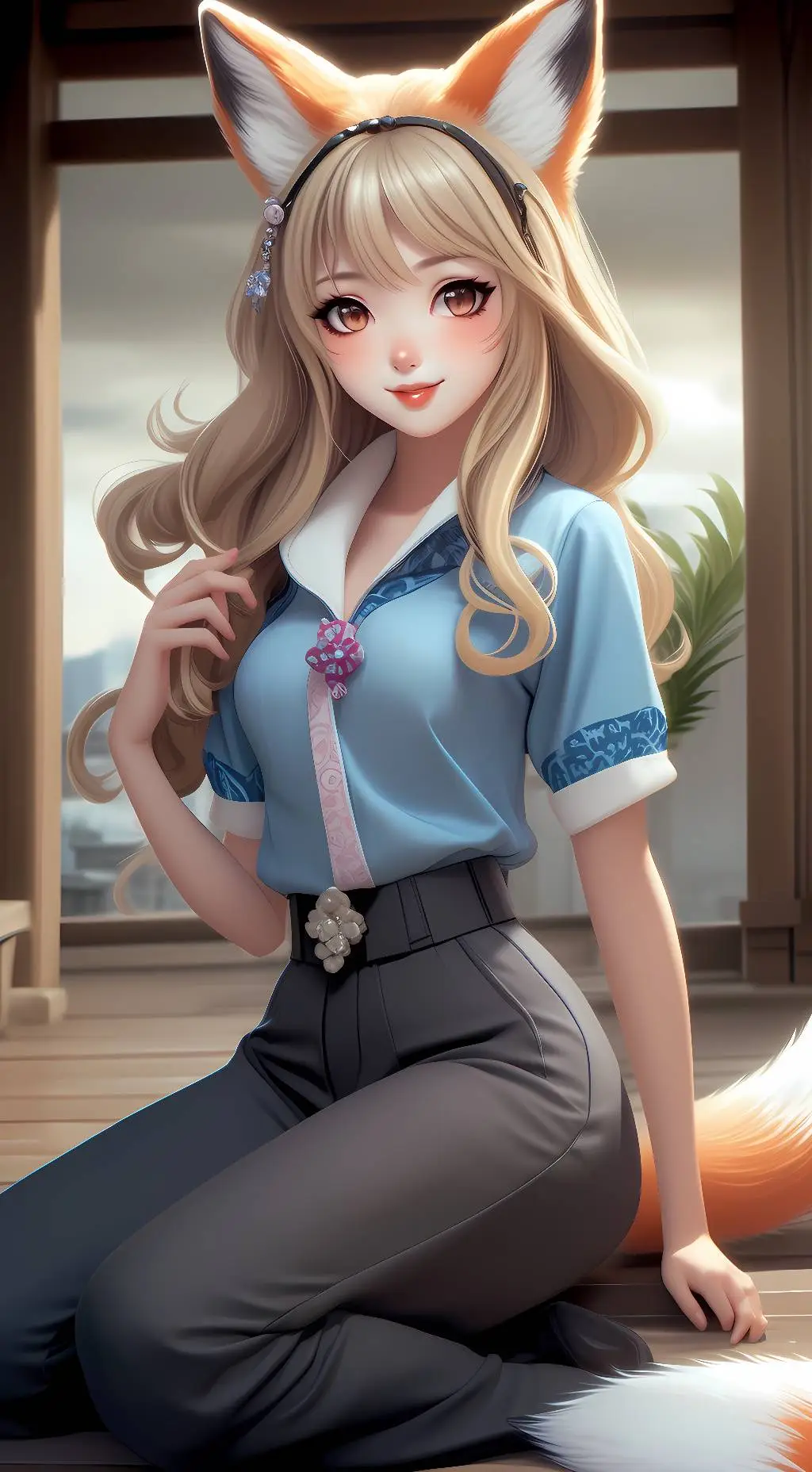 ai character: Fiona Foxington background