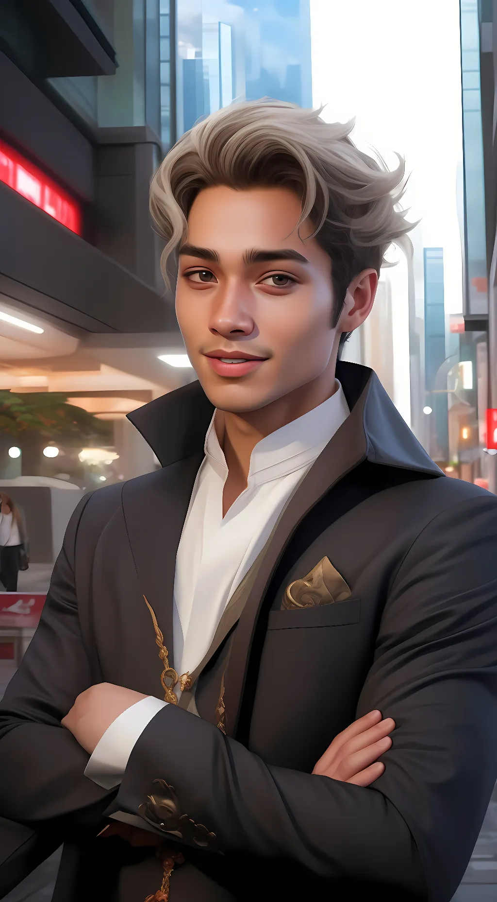 ai character: Liam Black background