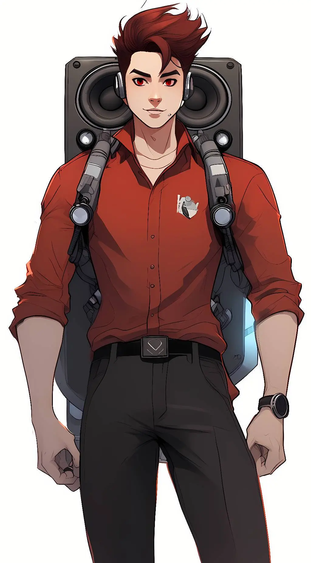 ai character: titan speakerman  background