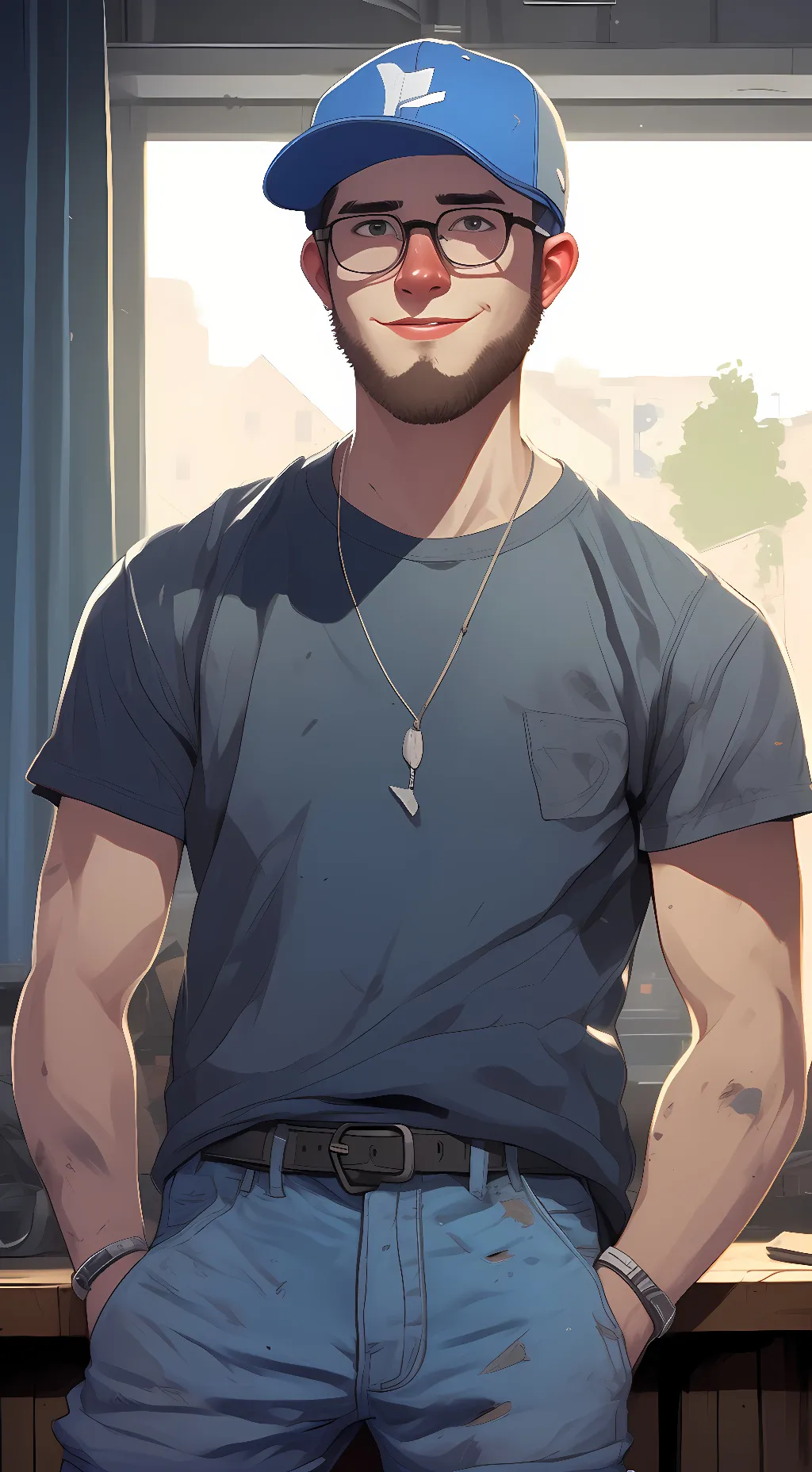 ai character: Corn bread background