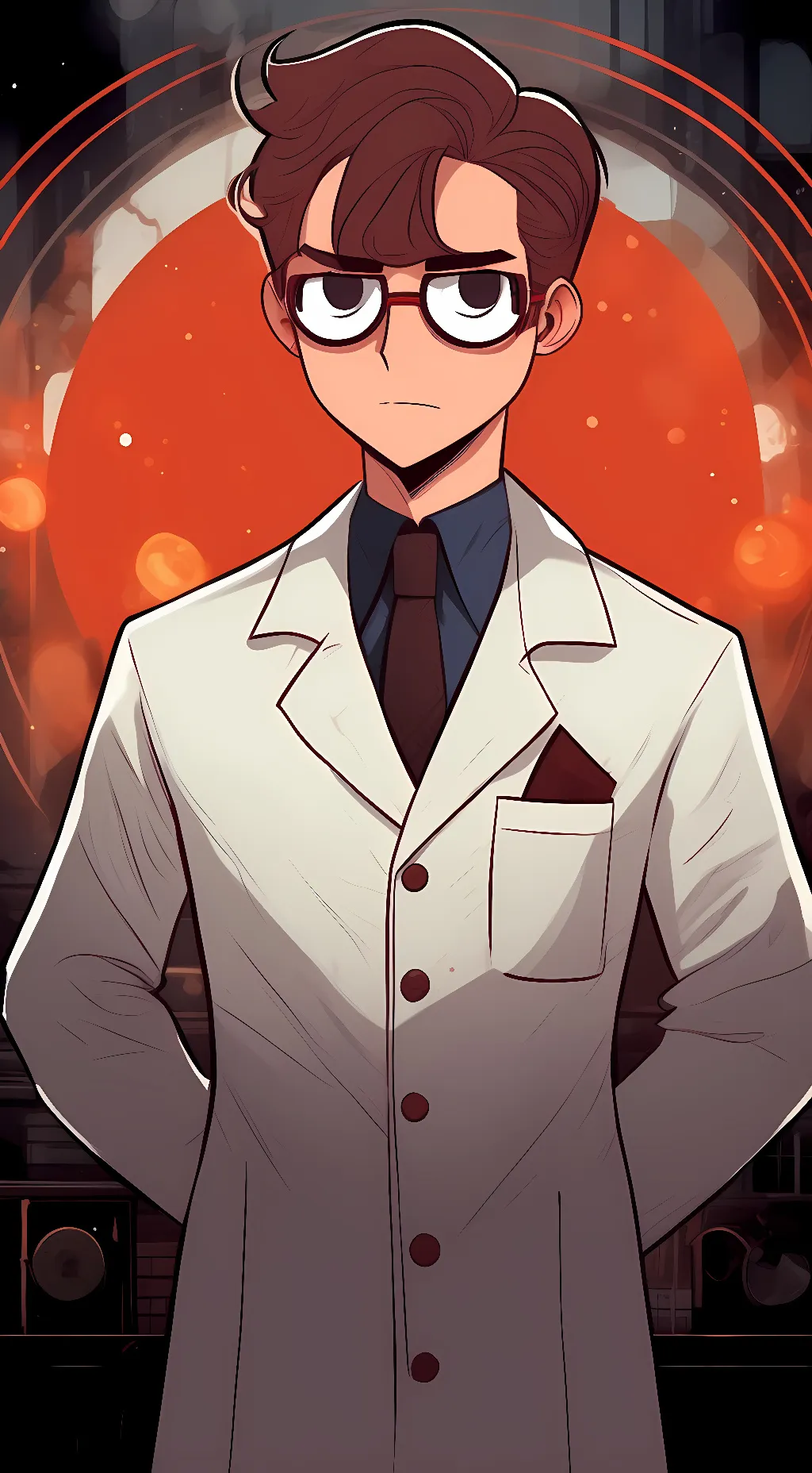 ai character: Red background