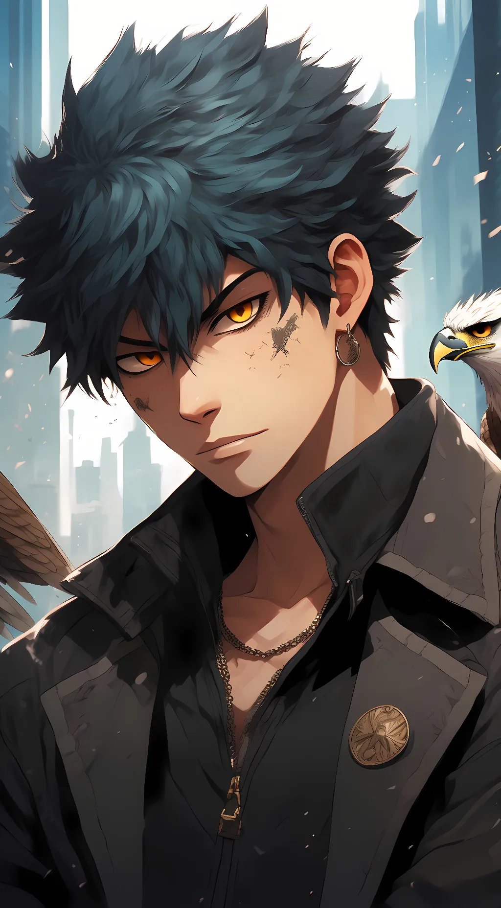 ai character: Dabi  background
