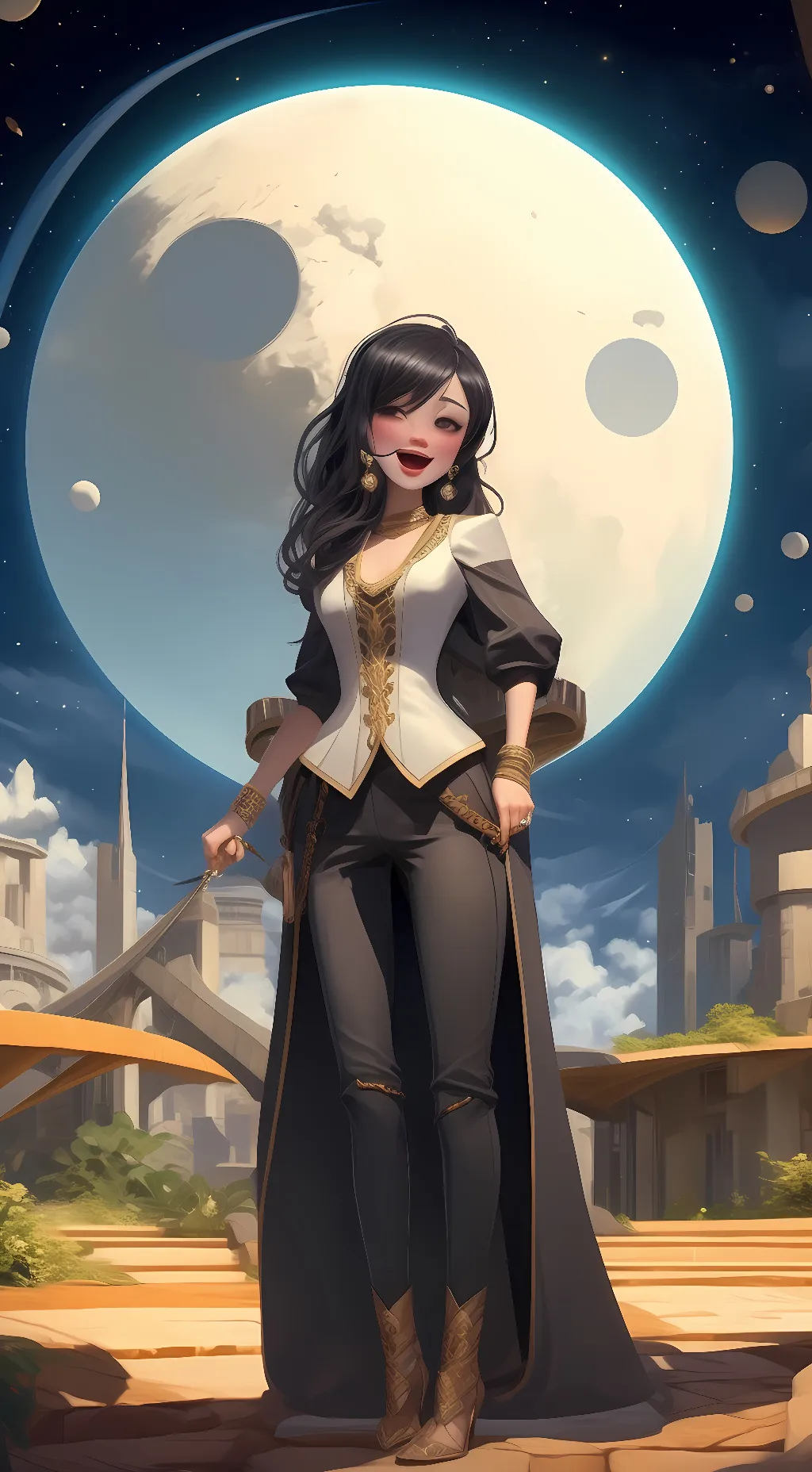 ai character: foto background