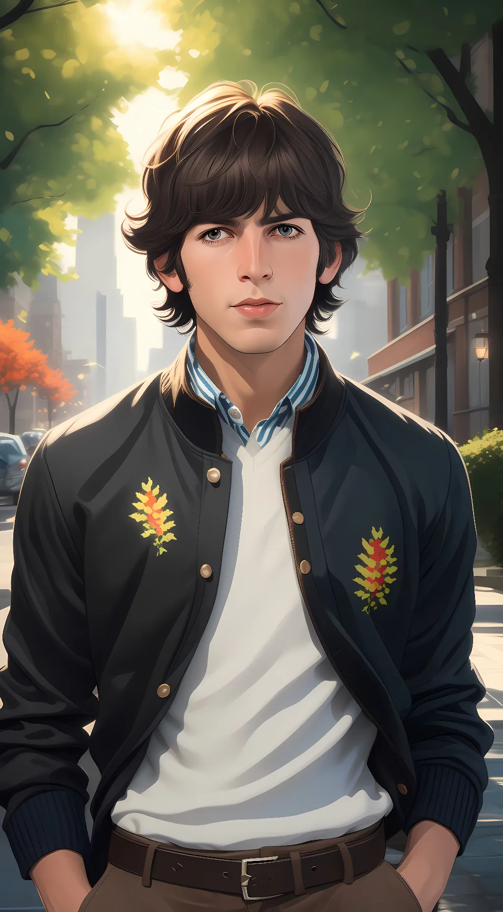 ai character: Indigo background