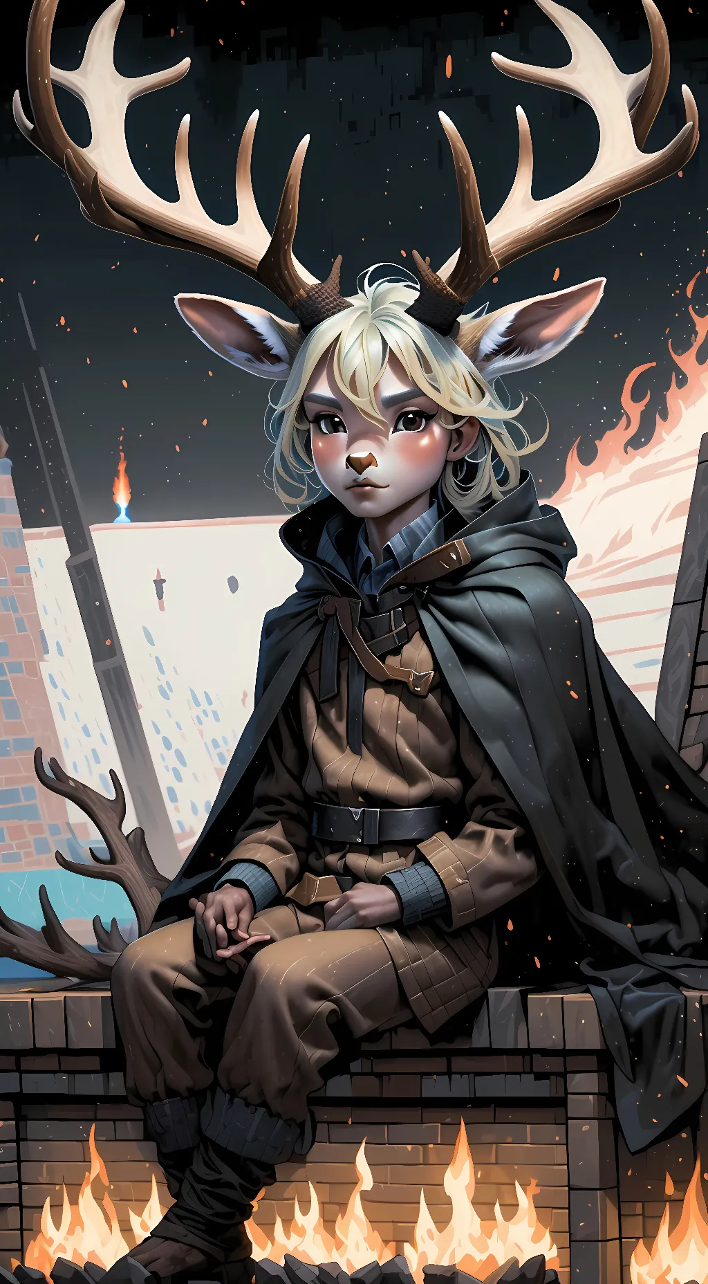 ai character: Light background