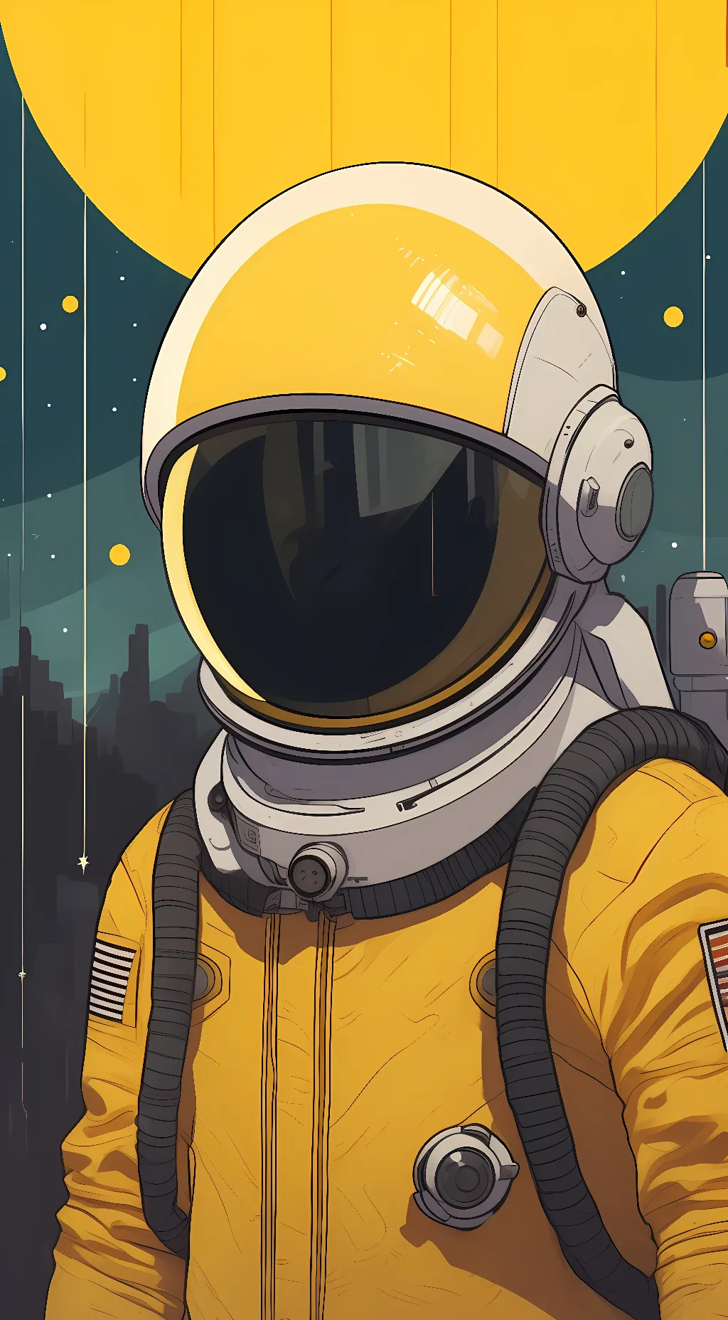 ai character: Yellow (Among us) background