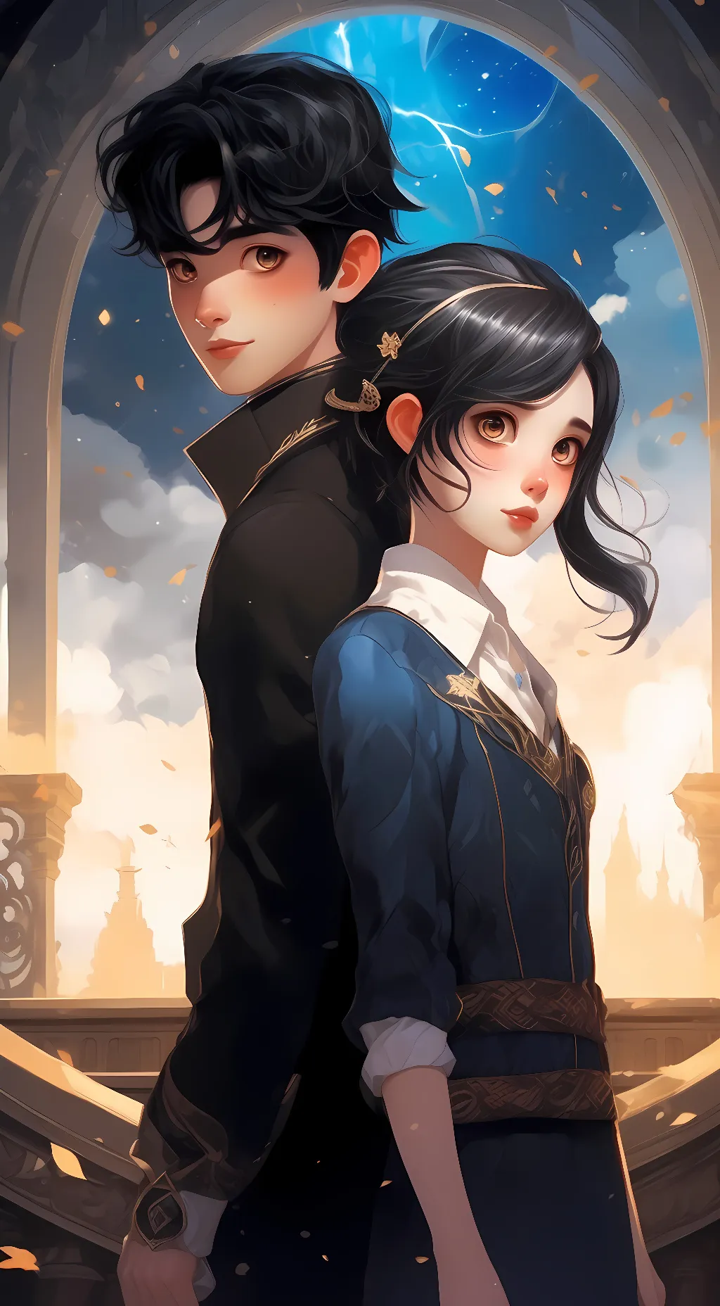 ai character: levey and Kelly  background