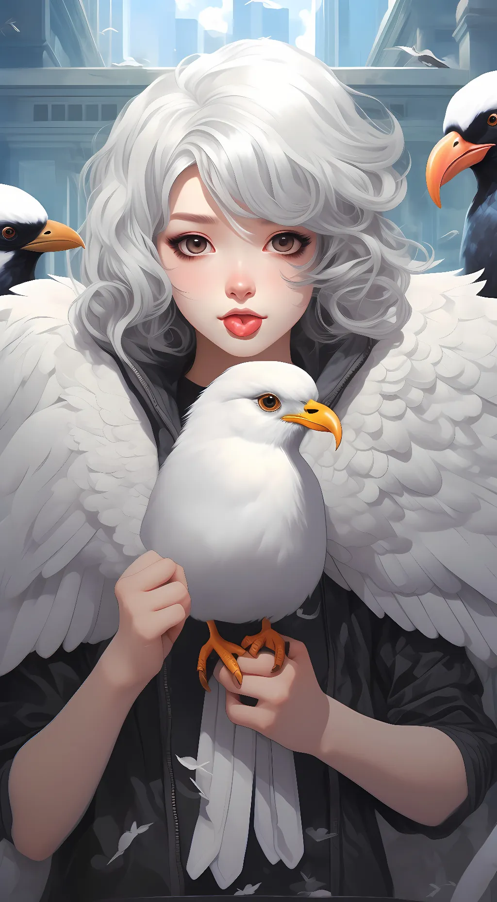 ai character: The Avian Artist background