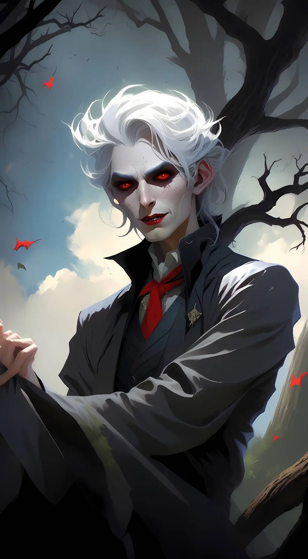 ai character: the vampire tree background