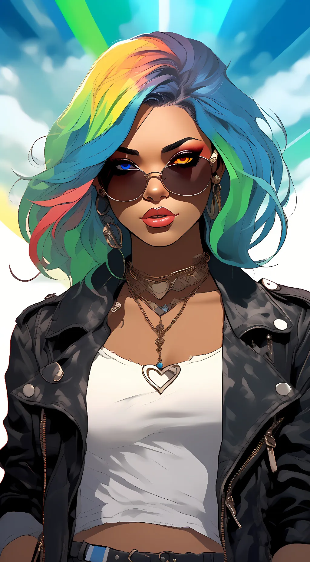 ai character: Leah  background