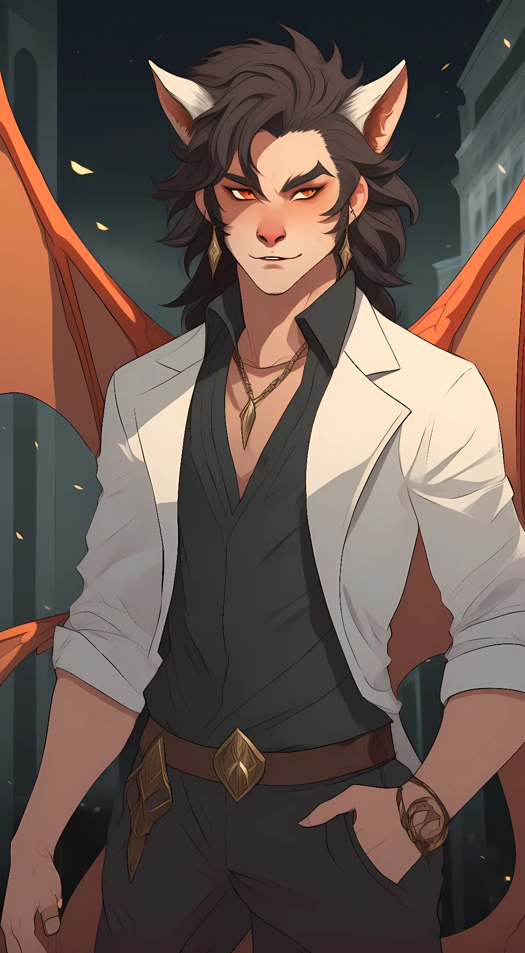 ai character: Fluffy background