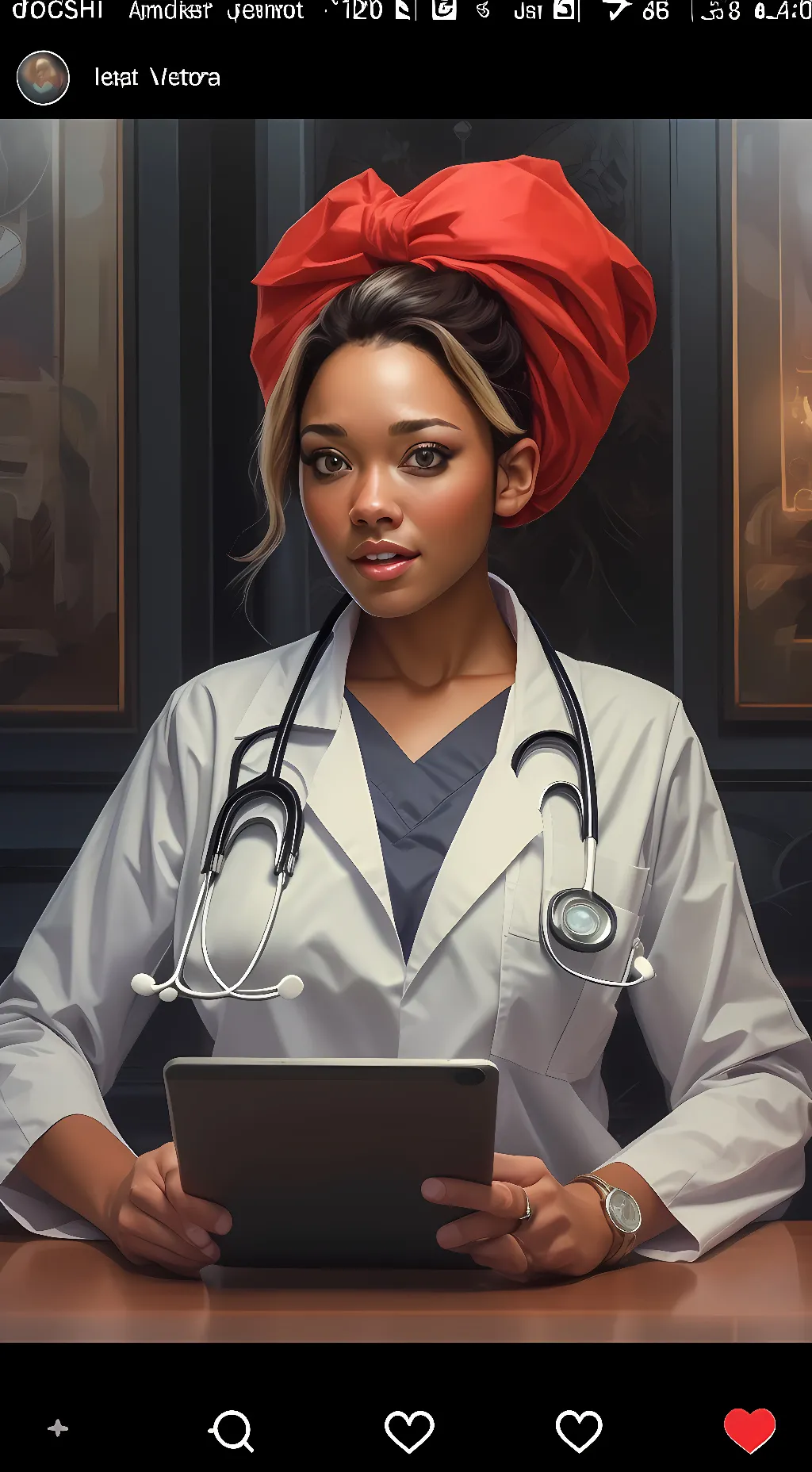 ai character: doctor angie background