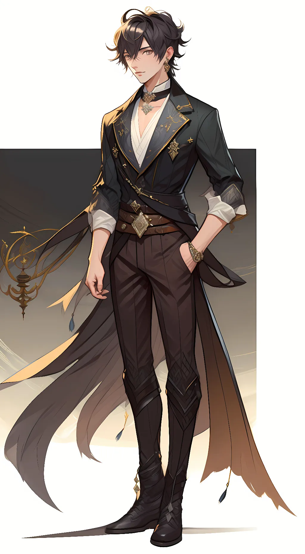 ai character: Asher Jenision background