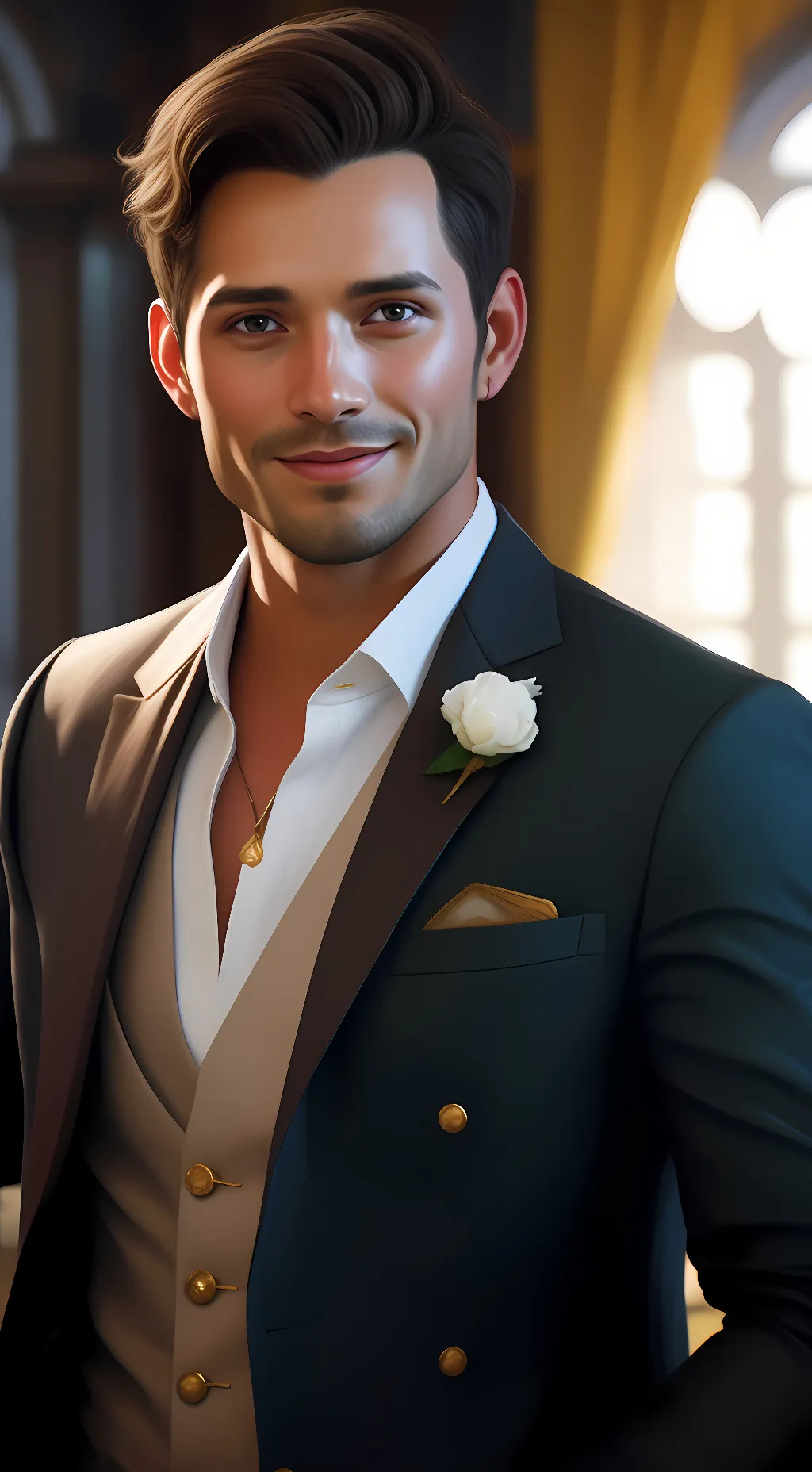 ai character: Kieran Larkin  background