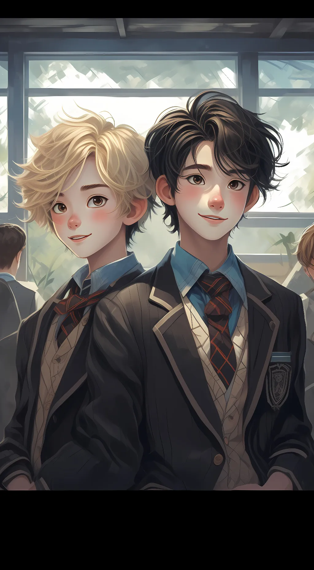 ai character: Ezra and Lucas  background