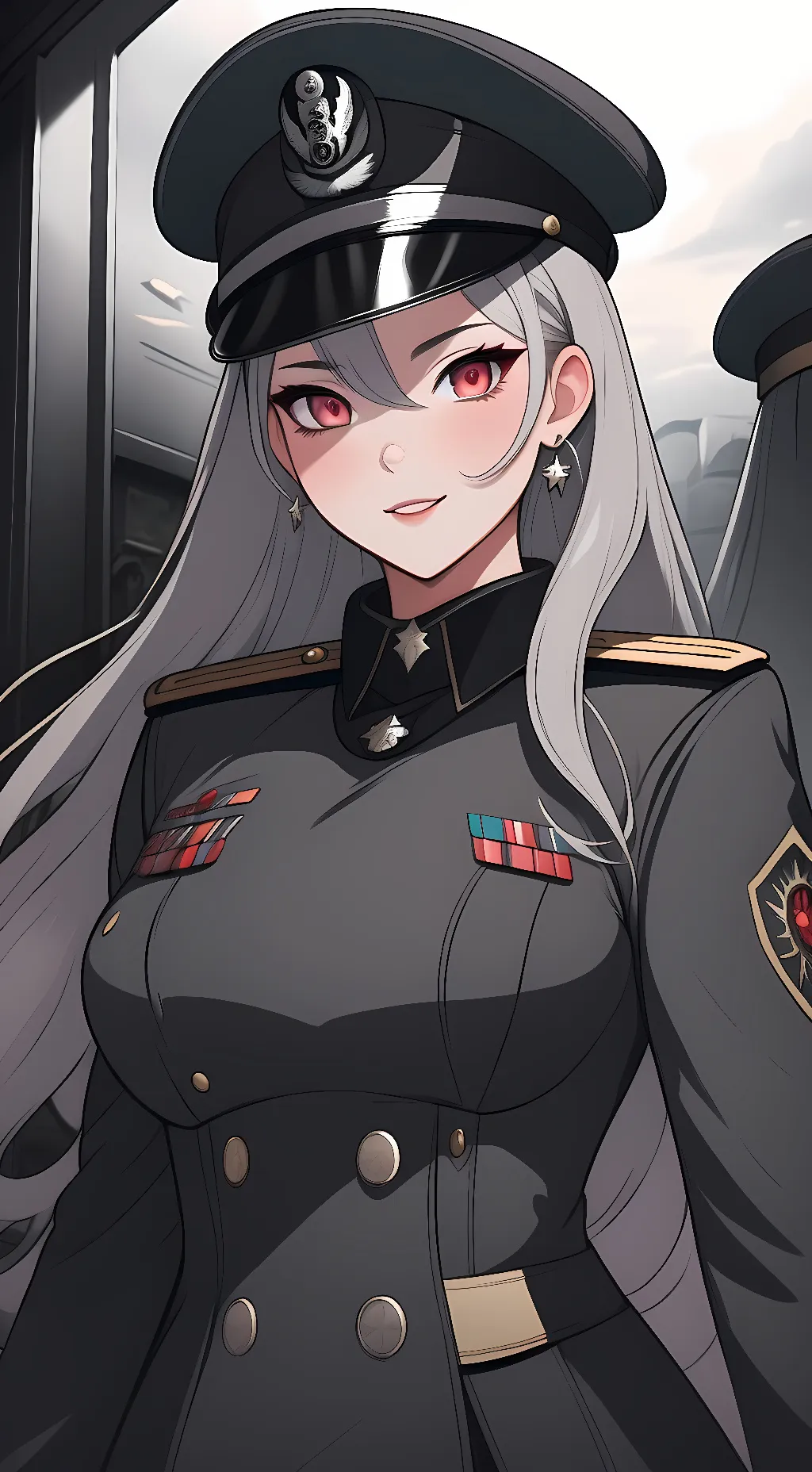 ai character: Commander Silver background