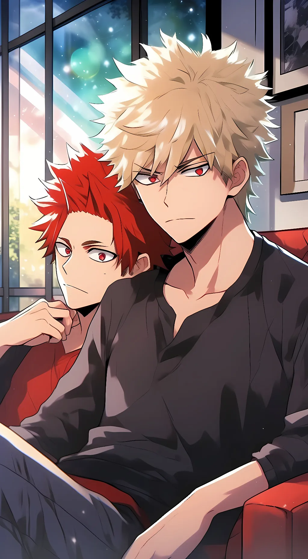 ai character: Katsuki & Eijiro background