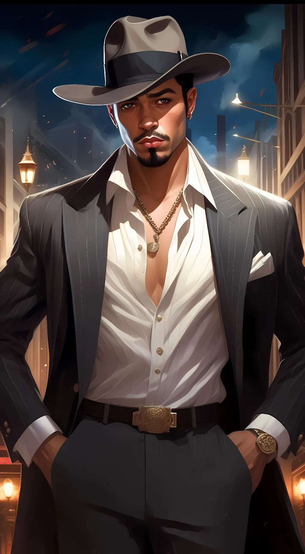 ai character: Topac  background