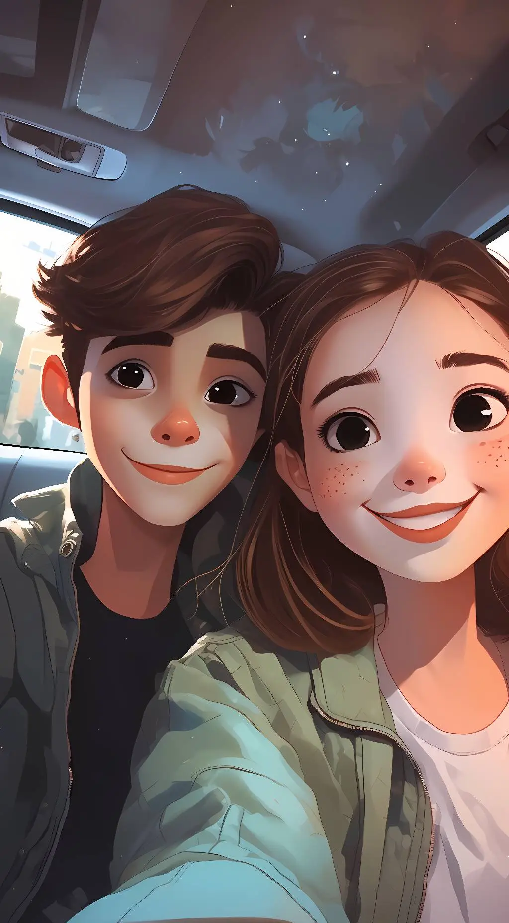 ai character: Hadley and Xander  background