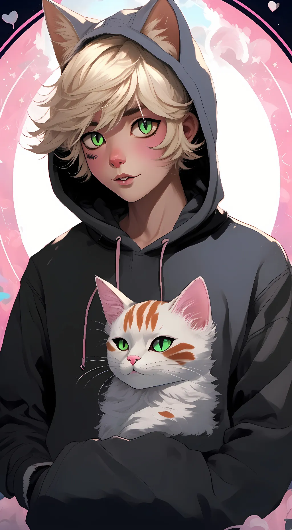 ai character: Cat boy background