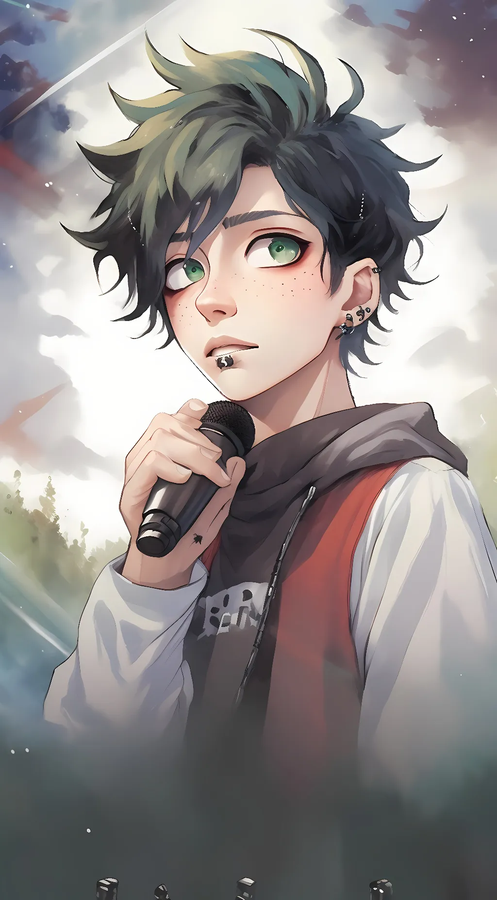 ai character: Izuku midoriya  background