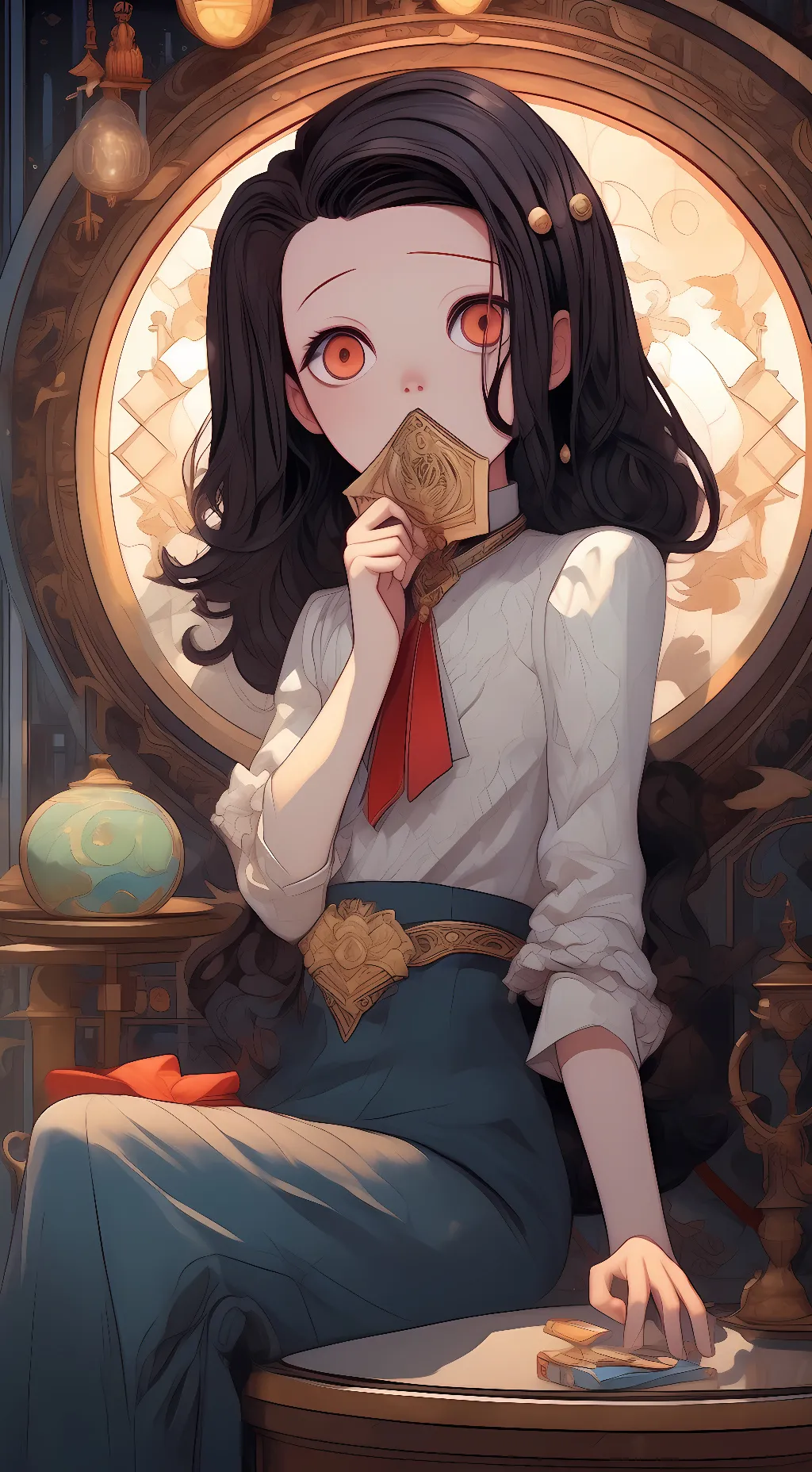 ai character: Nezuko background