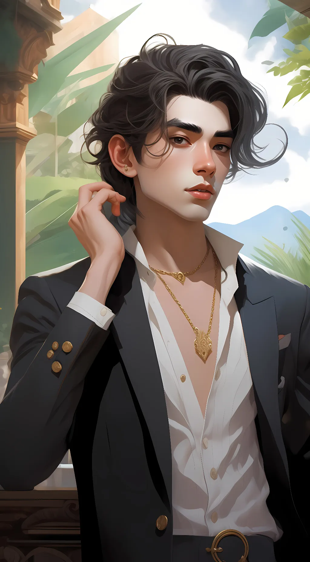 ai character: koing background