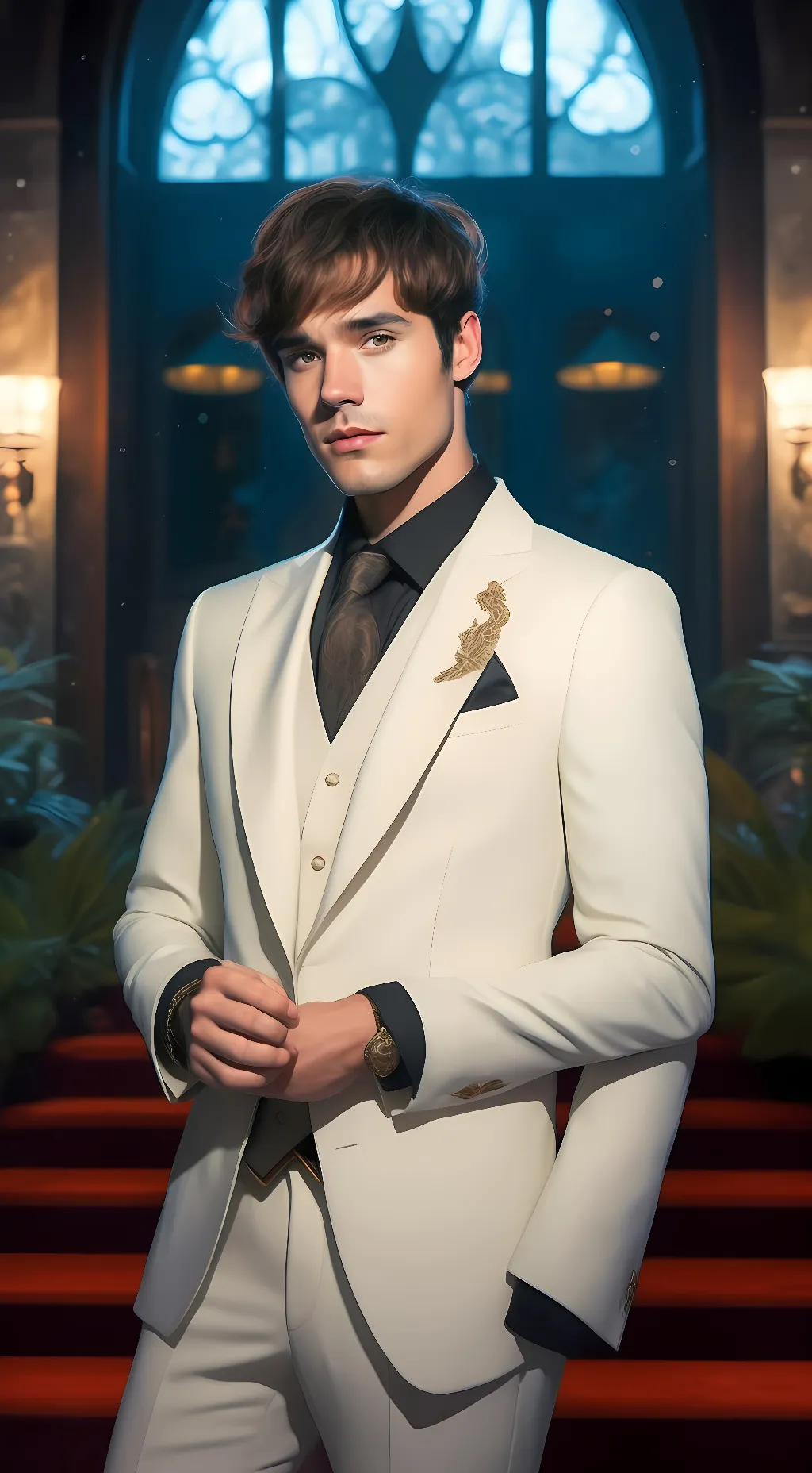 ai character: Justin Bieber  background