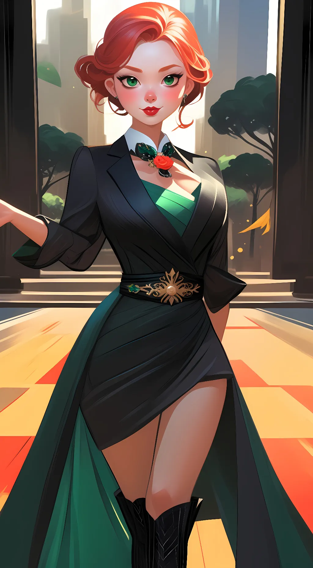 ai character: soft lips 77 background