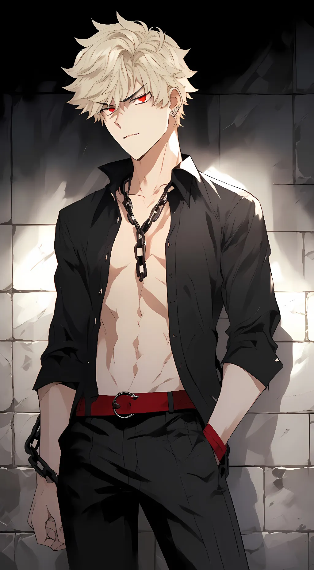 ai character: Katsuki Bakugou  background