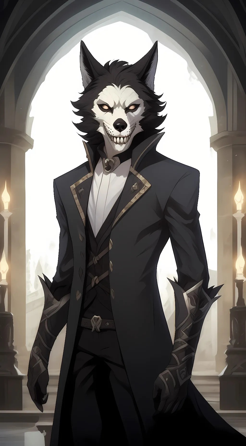 ai character: Skull  background