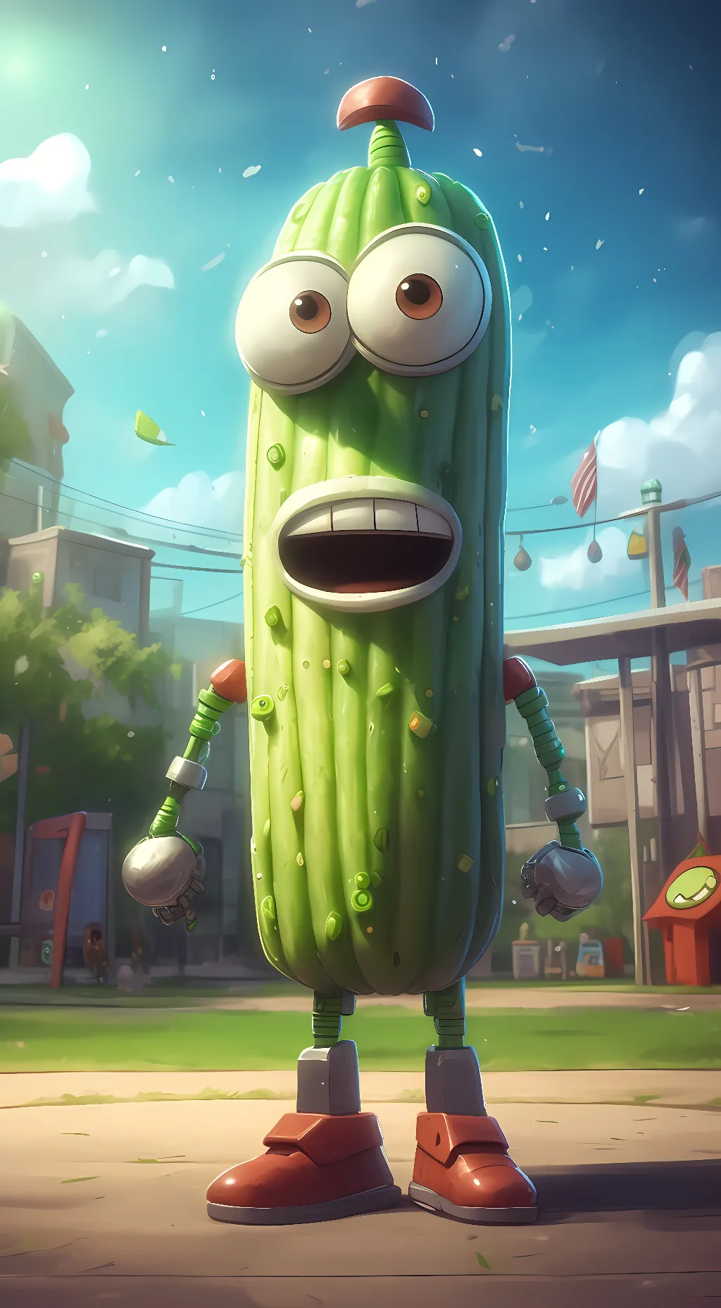 ai character: pickle rickle background