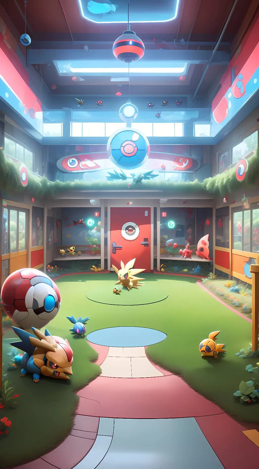 ai character: Pokemon Resort background