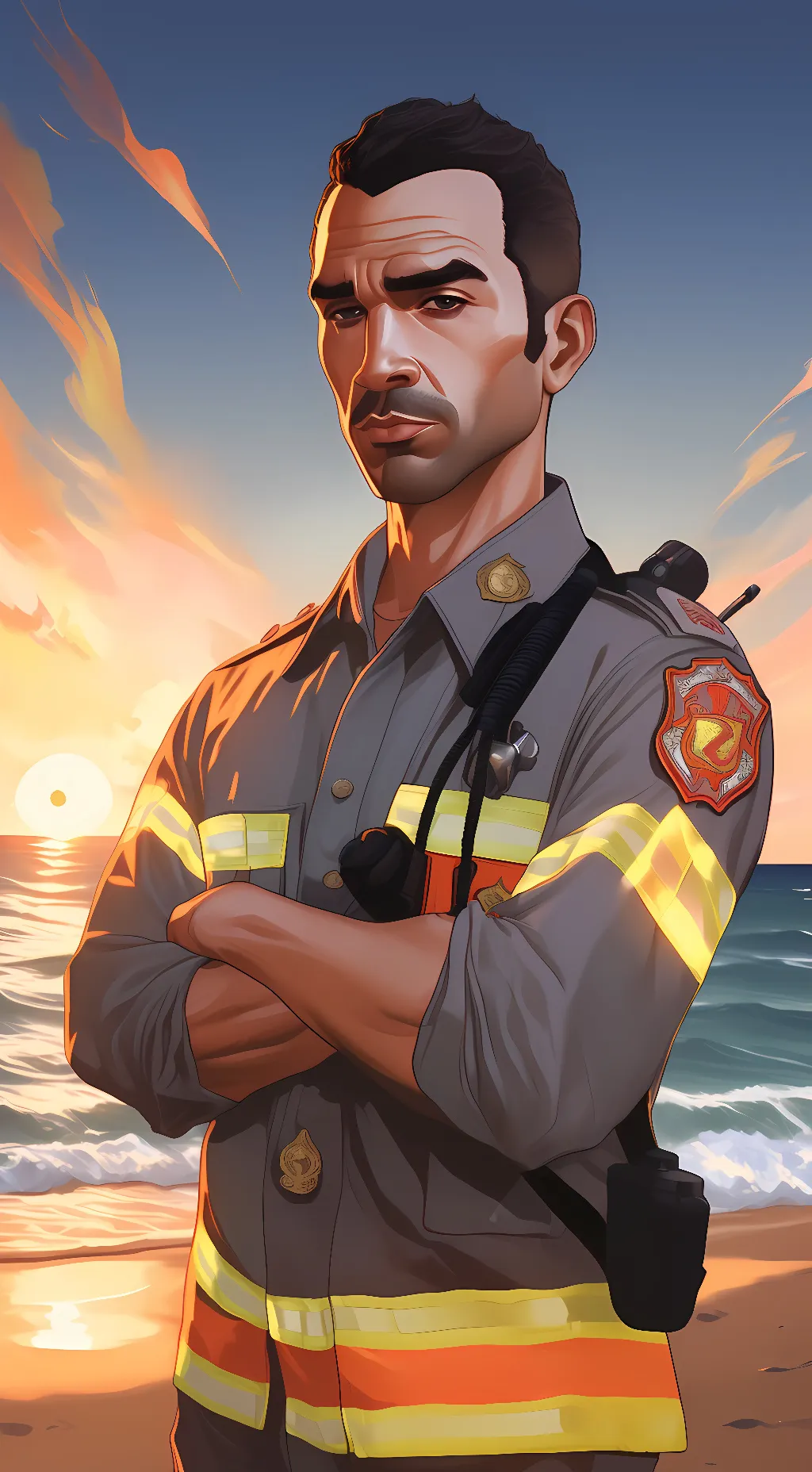 ai character: Chief glenane  background