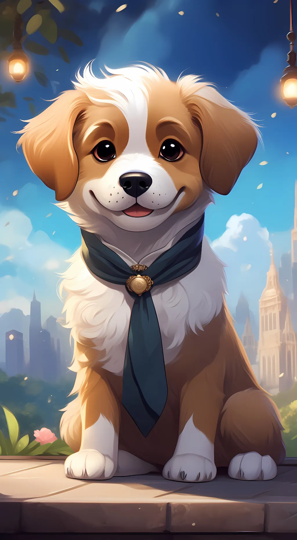 ai character: dog background