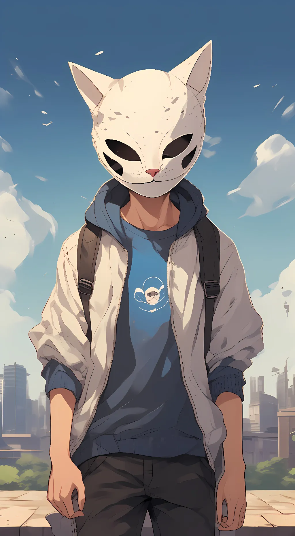 ai character: Stash cat background