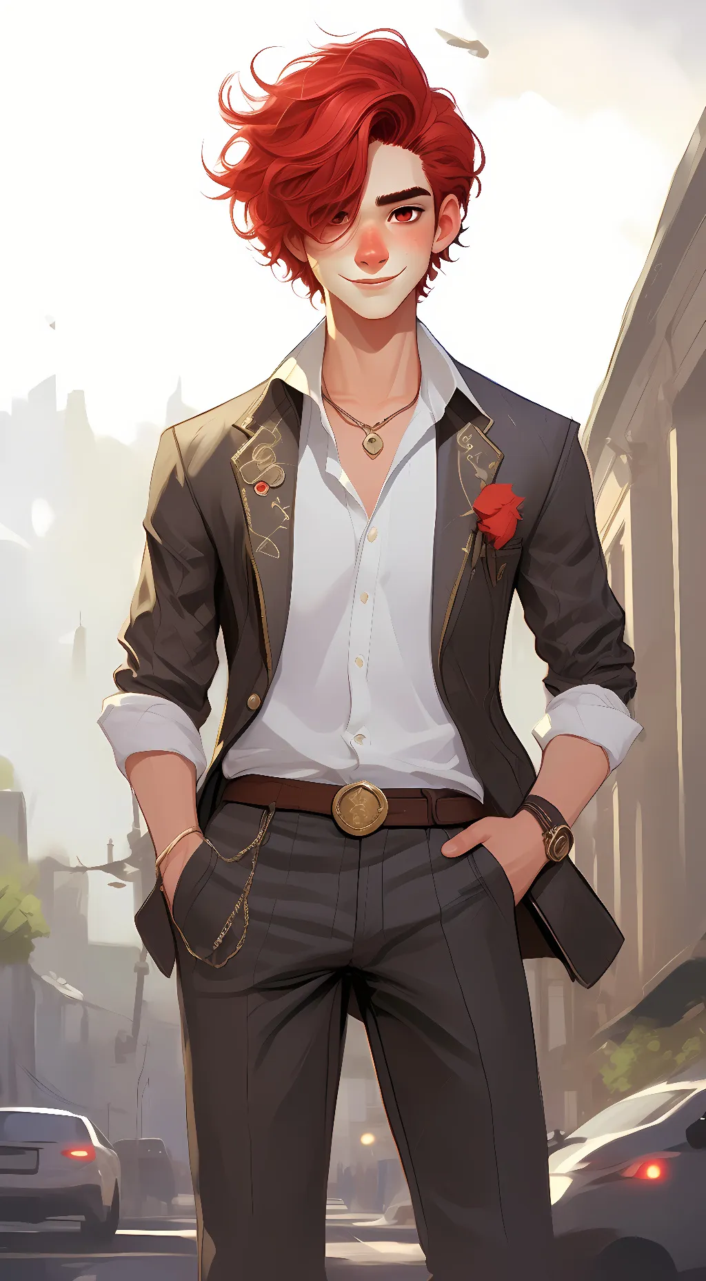 ai character: Noah Afton/ ennand background