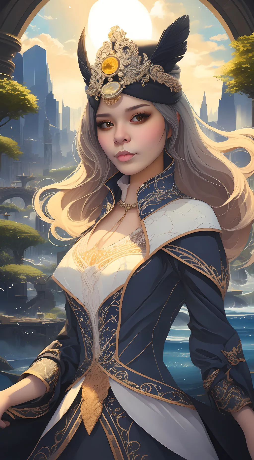 ai character: Ashley  background