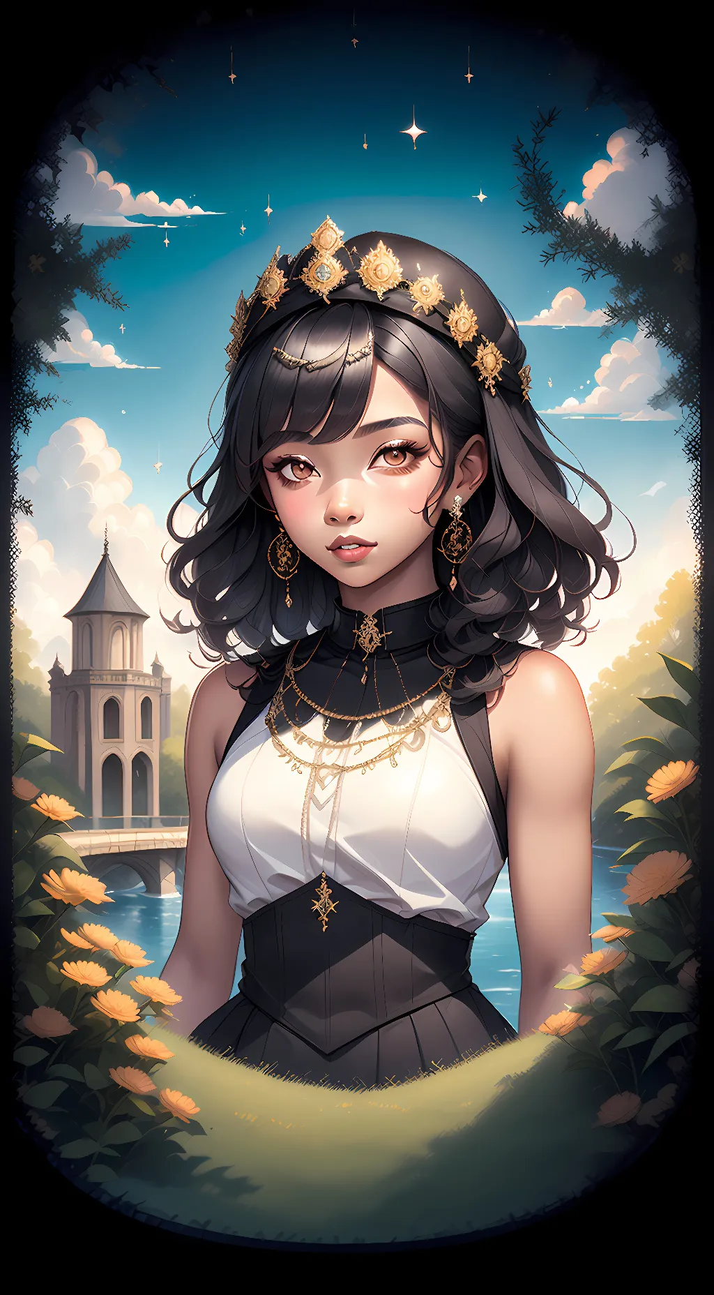 ai character: sky background