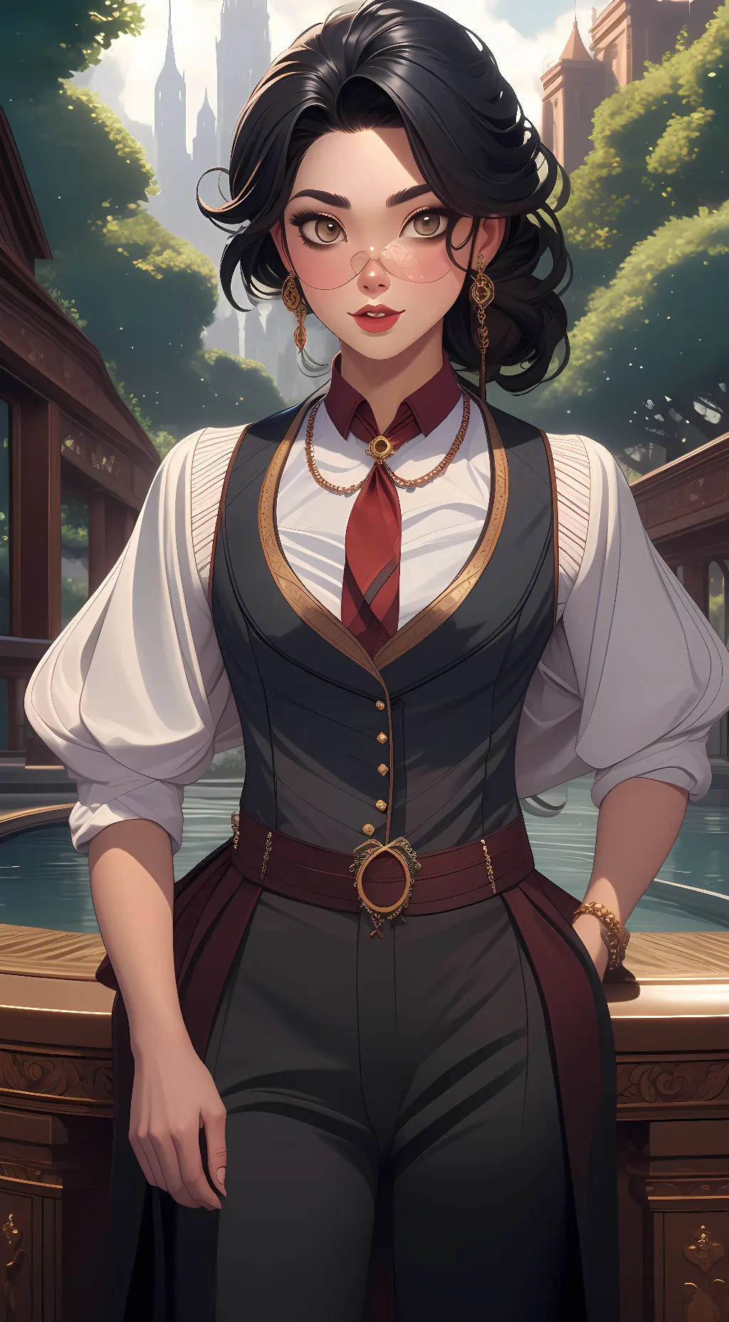 ai character: Shana  background