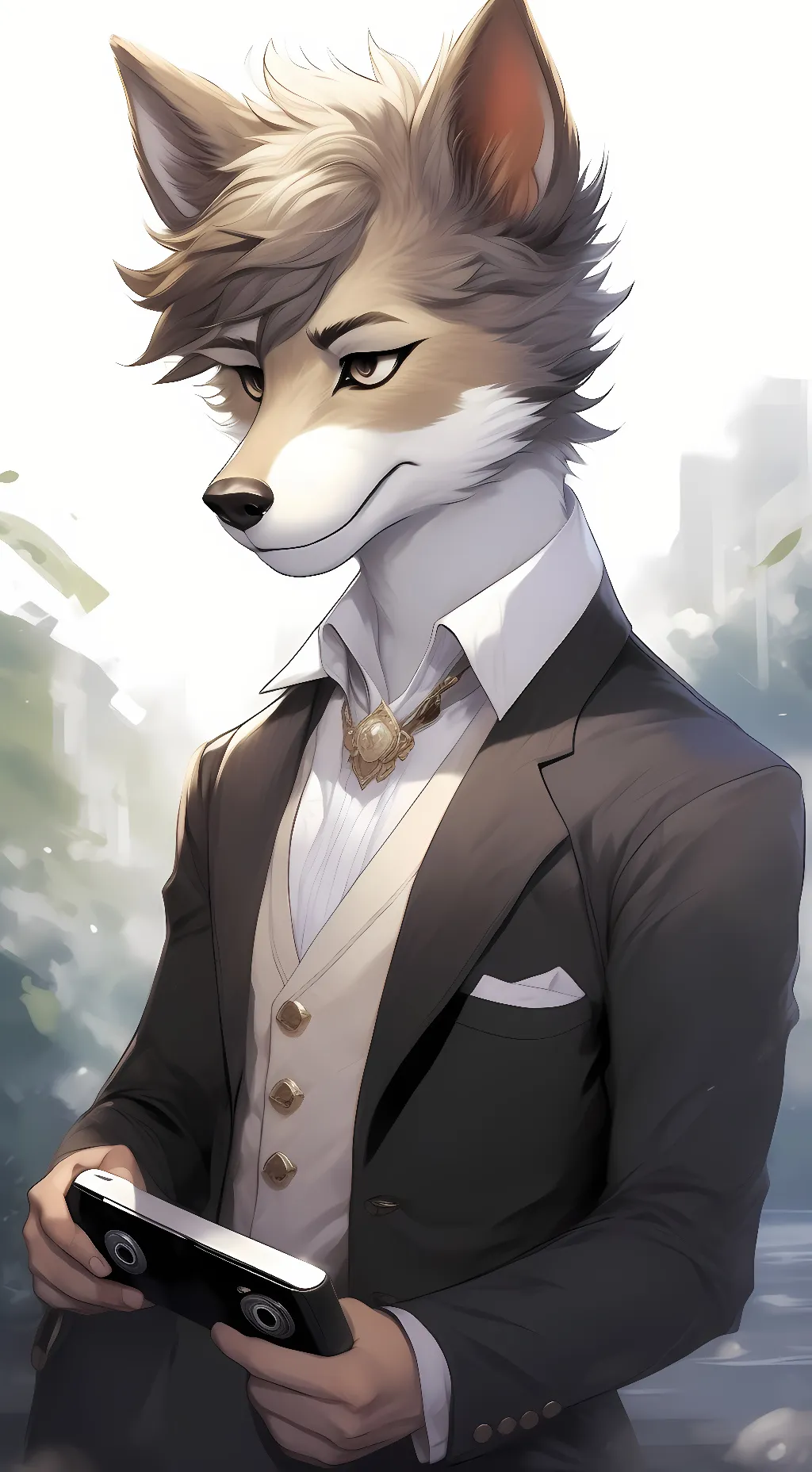 ai character: Naughty wolf background