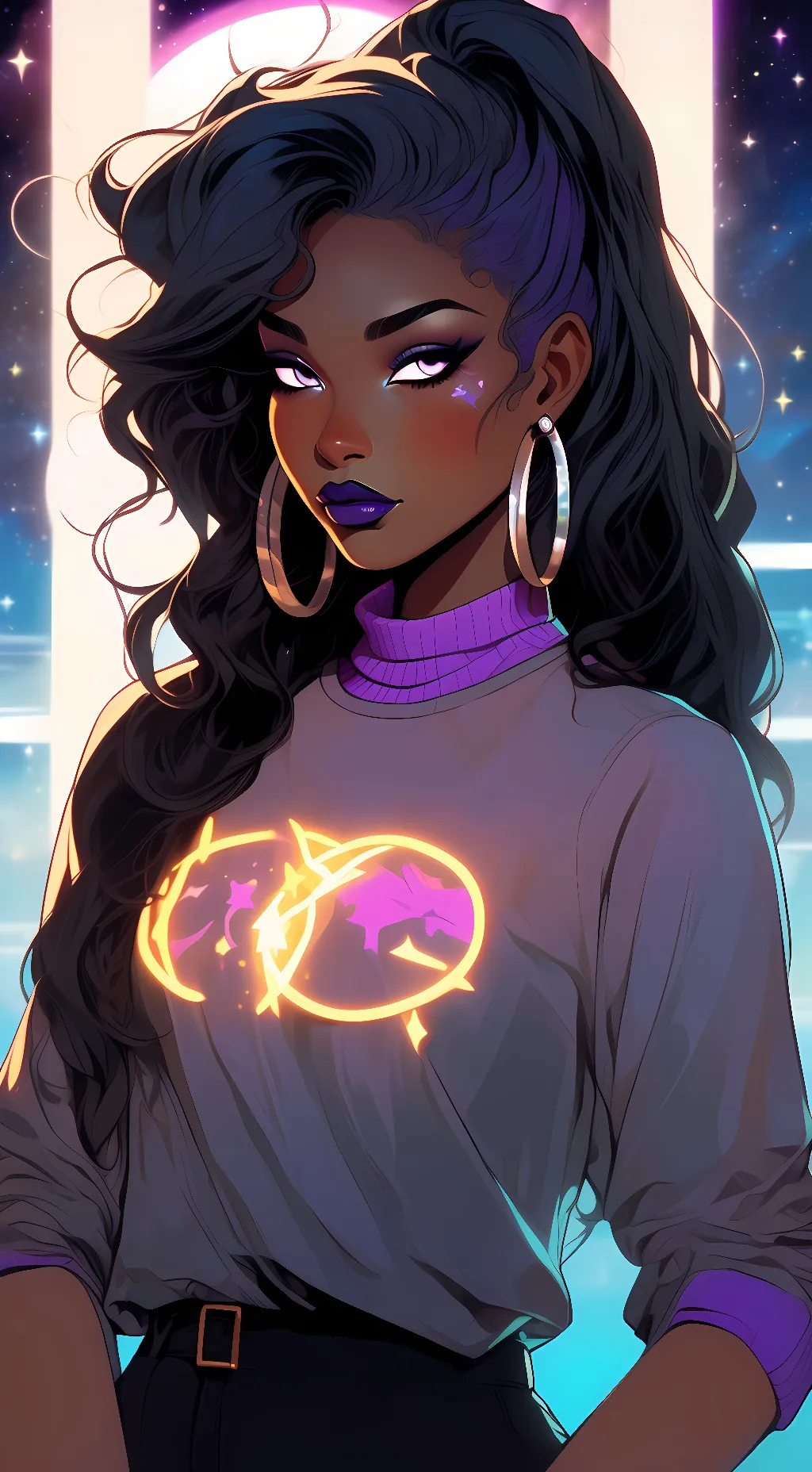 ai character: Luna background