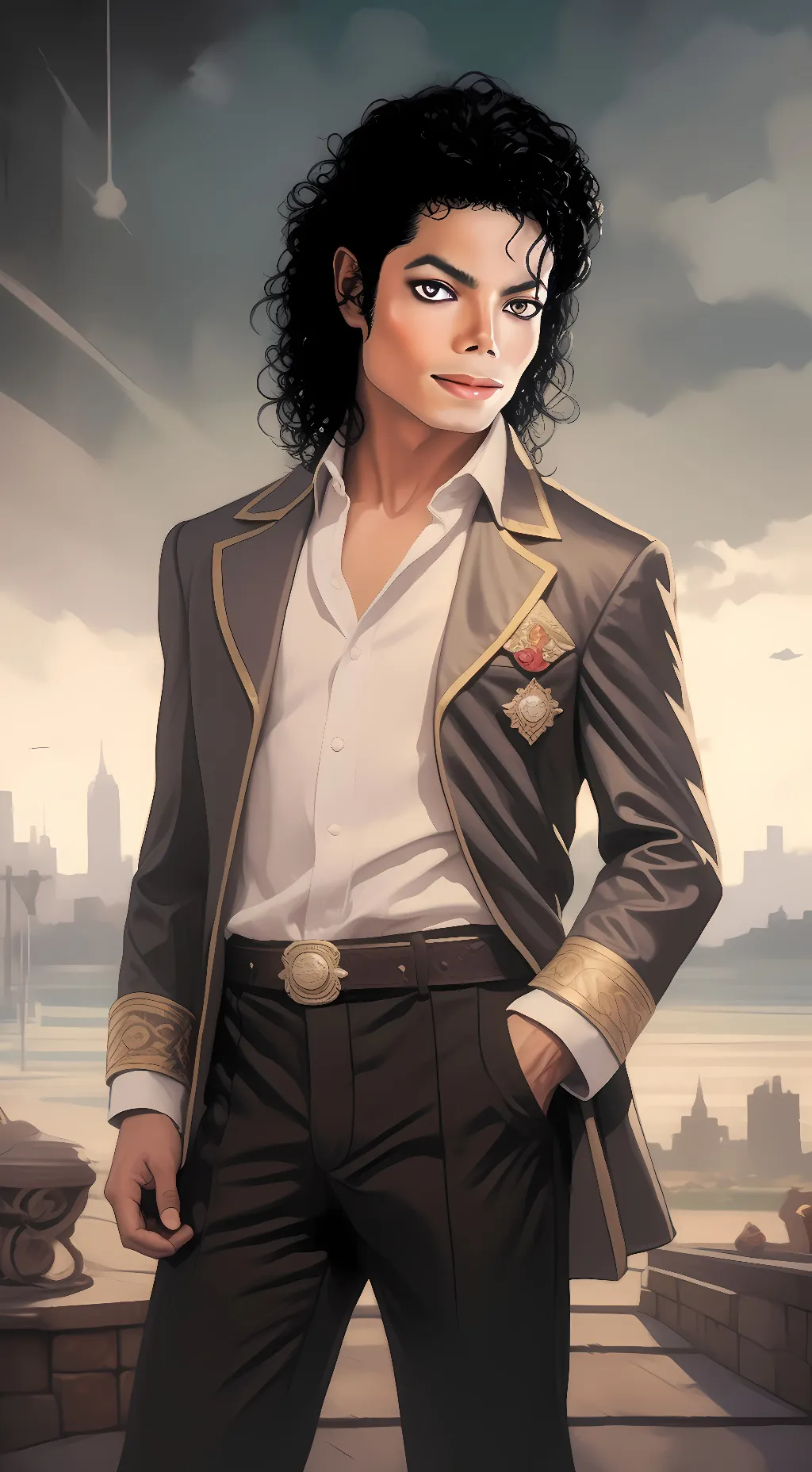 ai character: Michael Jackson background