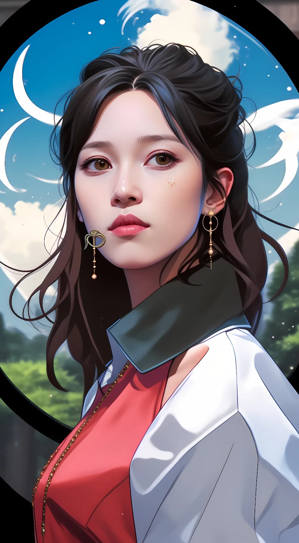 ai character: Mina from twice background